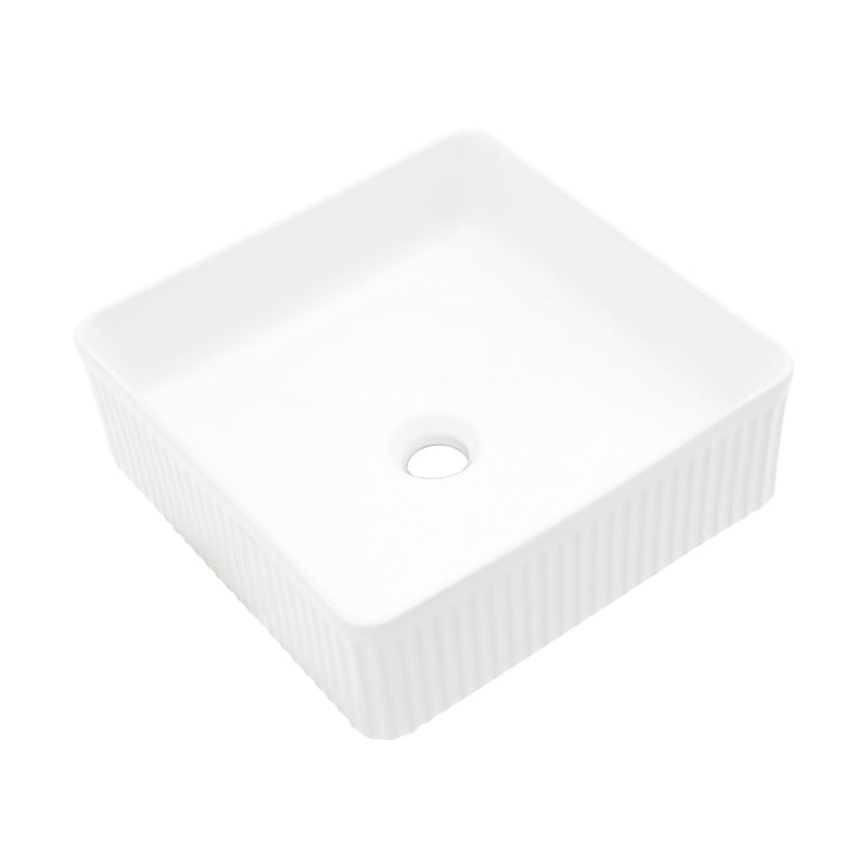 Modern Ceramic Rectangular Vessel Bathroom Sink
