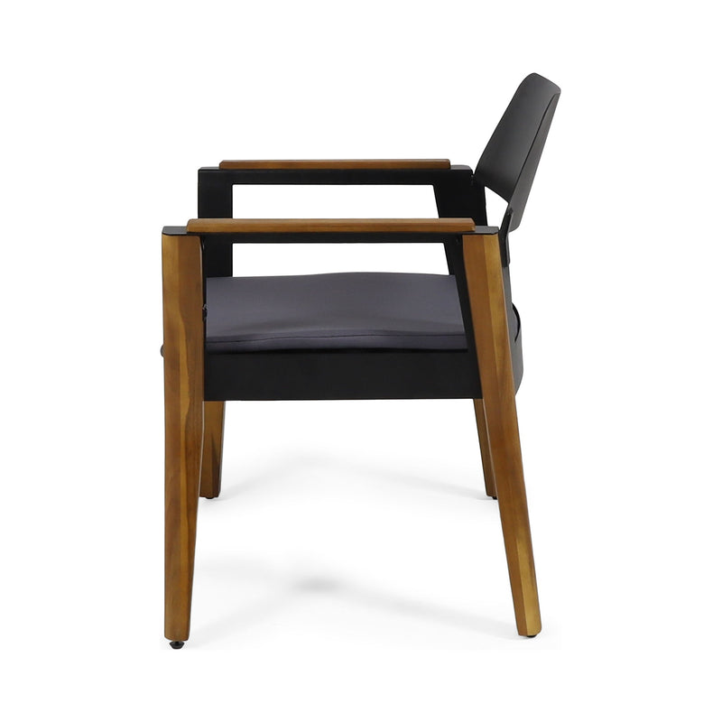 Soho - Transitional Style Outdoor Club Chair (Set of 2) With Cushions - Teak