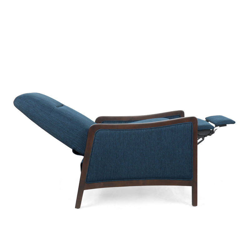 Drury - Contemporary Fabric Upholstered Pushback Recliner
