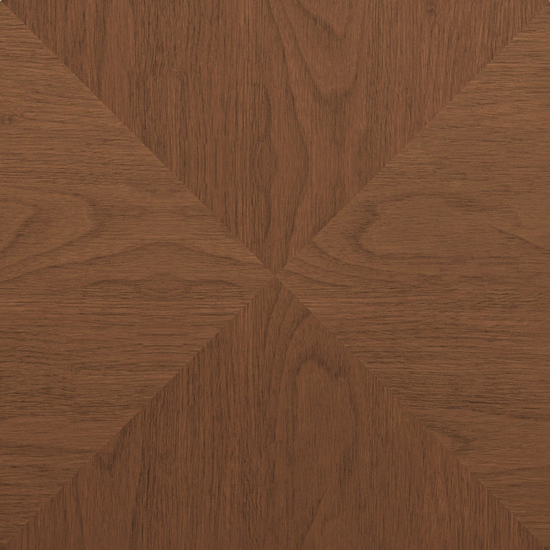 Drum Shaped Coffee Table With Hidden Storage Drawer, Low Profile For Living Room - Walnut