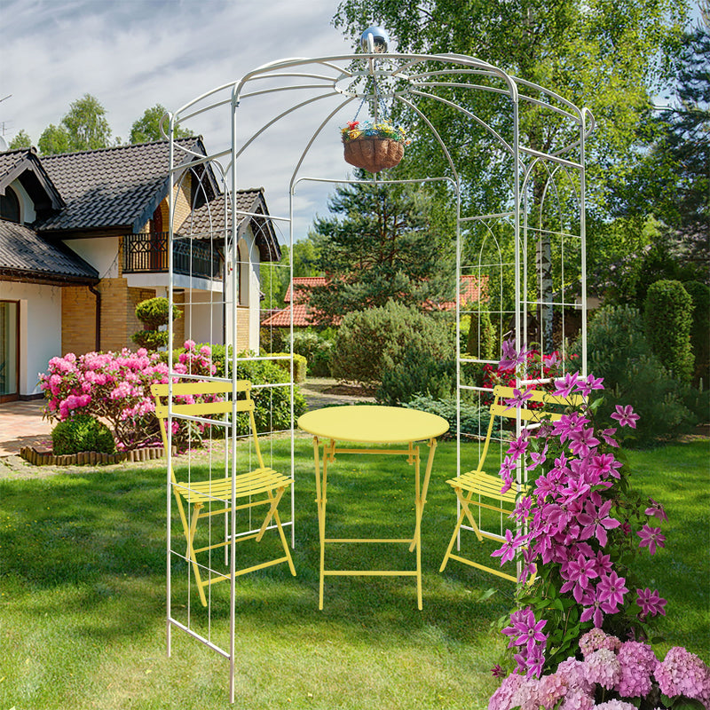 Metal Garden Arch Iron Garden Arbors Gazebo Dia High Birdcage Shape Pergola Pavilion For Wedding Ceremony
