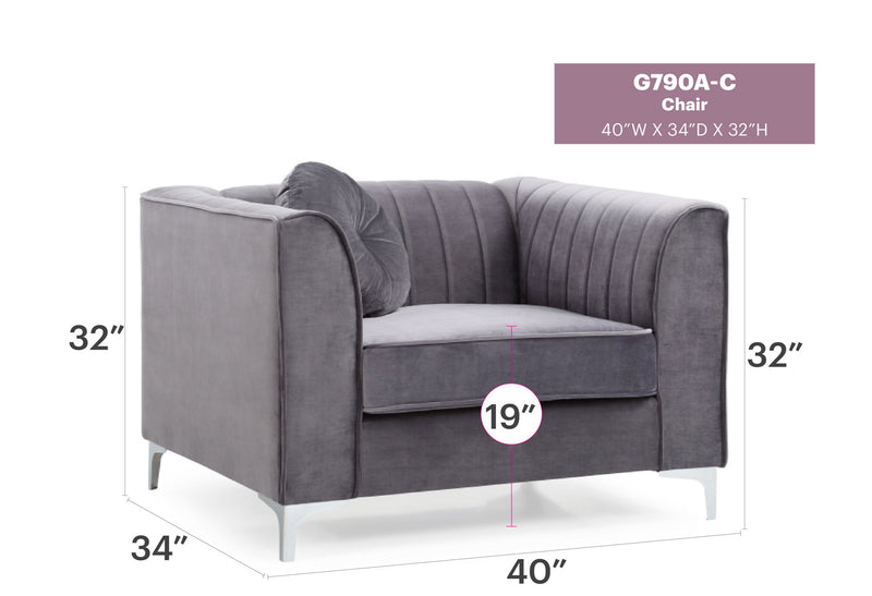 Contemporary Sloped Armchair