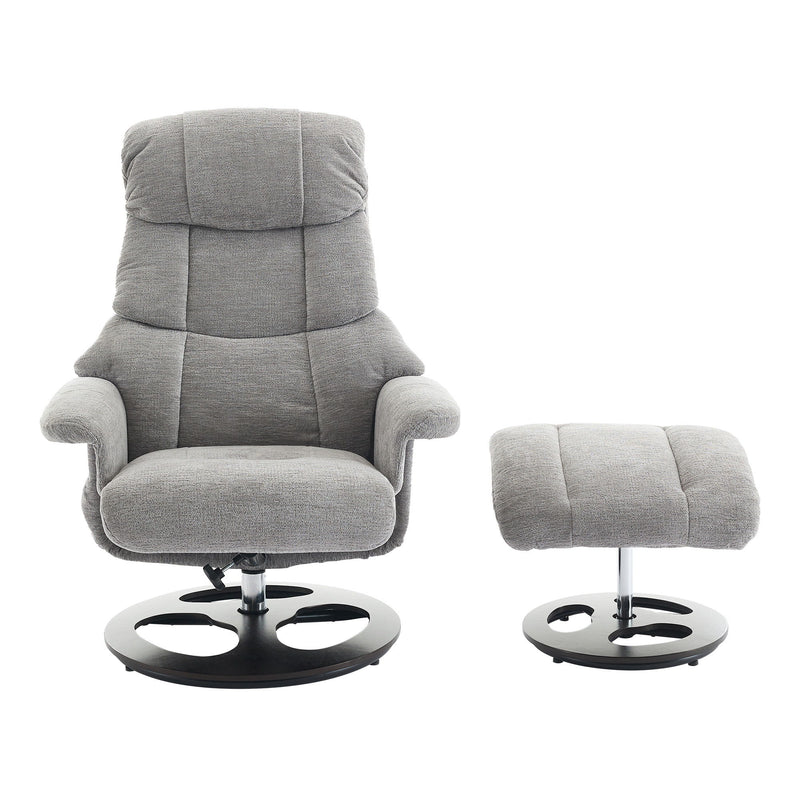 Ergonomic Recliner Chair With Ottoman, Modern 360° Swivel With Footstool