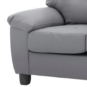 Loveseat With Padded Arms - Gray