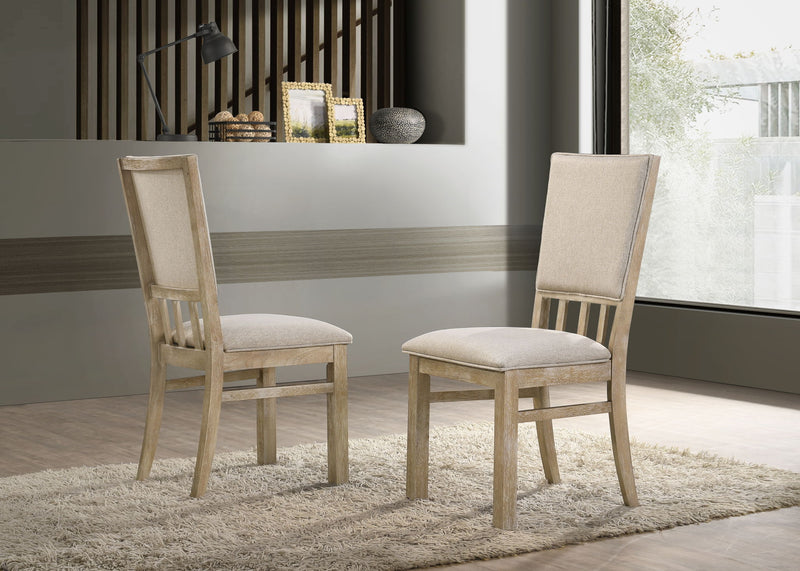 Brutus - Wide Dining Chair (Set of 2) - Reclaimed Wheat