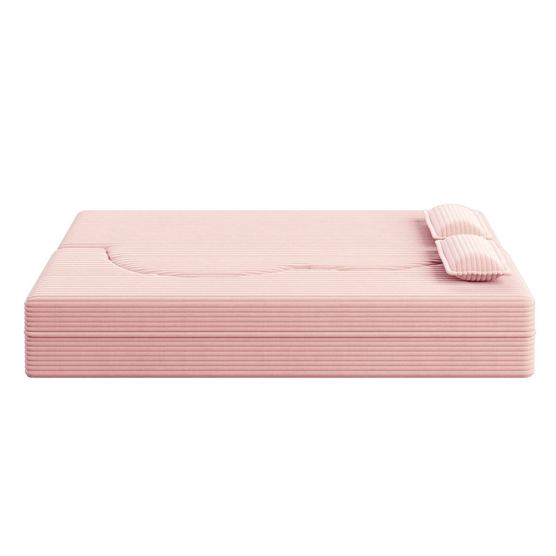 Convertible Foam-Filled Sleeper Sofa Bed With 2 Pillows