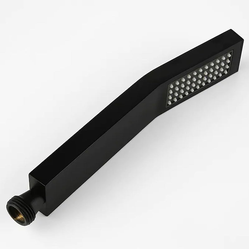 Brass Shower System With 10" Rainfall Shower Head And Handheld Sprayer - Matte Black