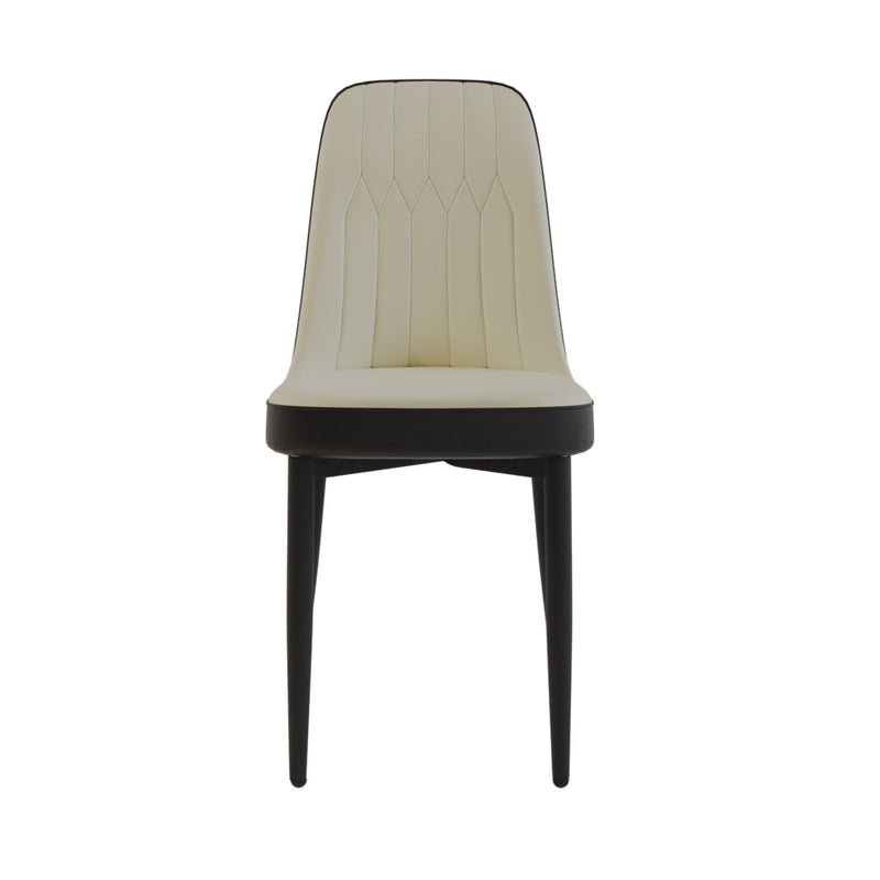 Modern Dining Chair With Cushions And Metal Legs