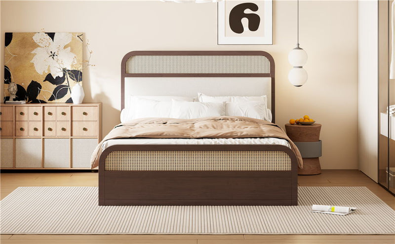 Platform Bed With Trundle And 2 Drawers