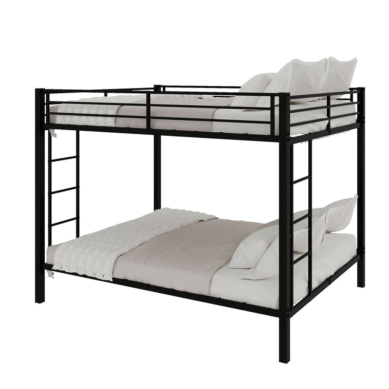 Bunk Bed For Kids, Convertible Frame With Ladders & Guardrail