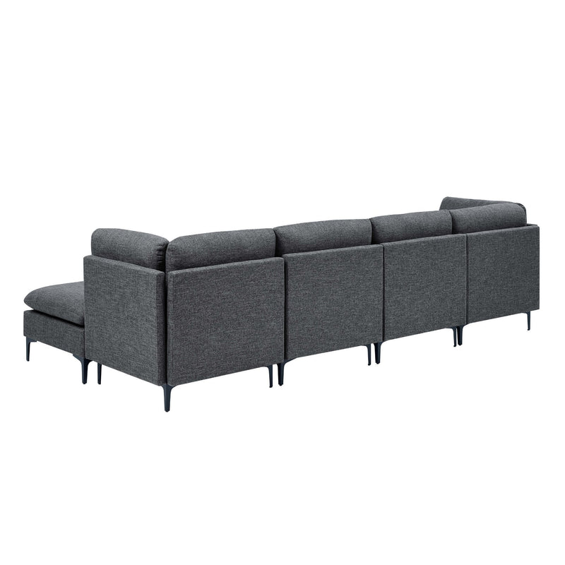 Upholstered Modular Sectional & Tall Legs