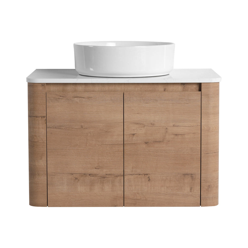 Wall Mounted Bathroom Vanity & Art Sink & 1 Soft Close Door