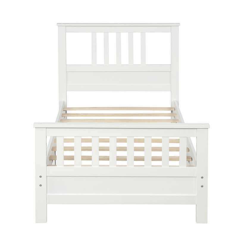 Platform Bed With Paneled Headboard And Footboard