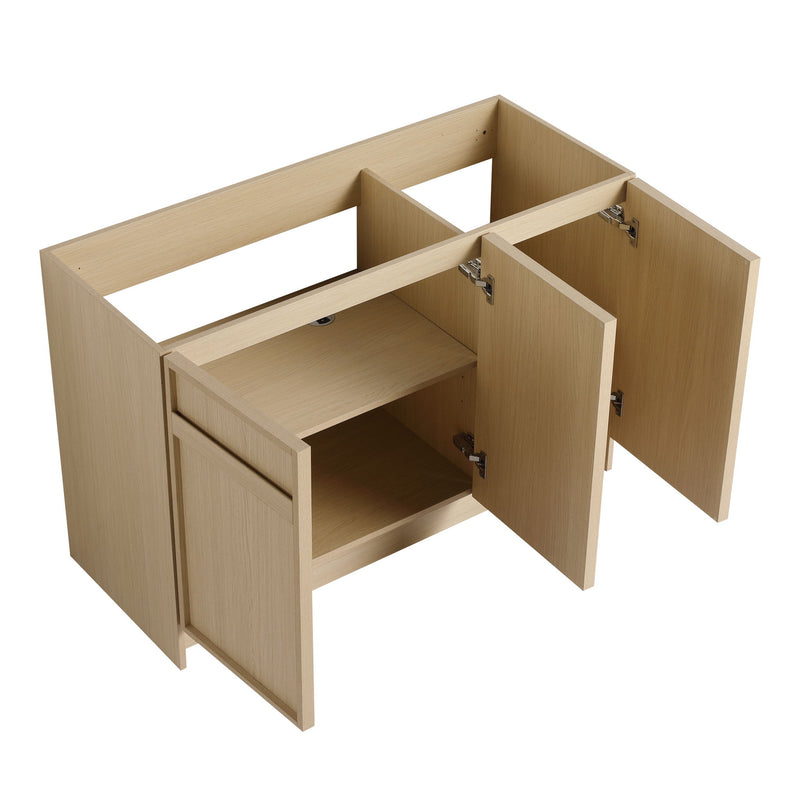 Freestanding Bathroom Vanity With Resin Sink & Soft Close Cabinet Doors