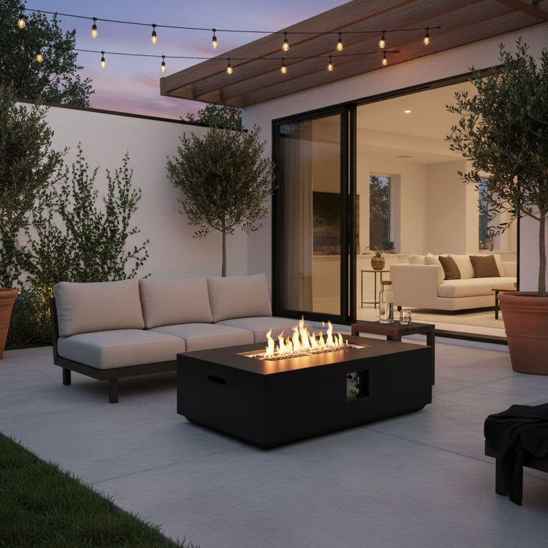 Propane / Natural Gas Fire Pit Table, 50,000 BTU - Charcoal