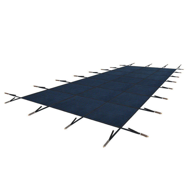 Swimming Pool Safety Cover For Rectangular Underground Pools - Blue