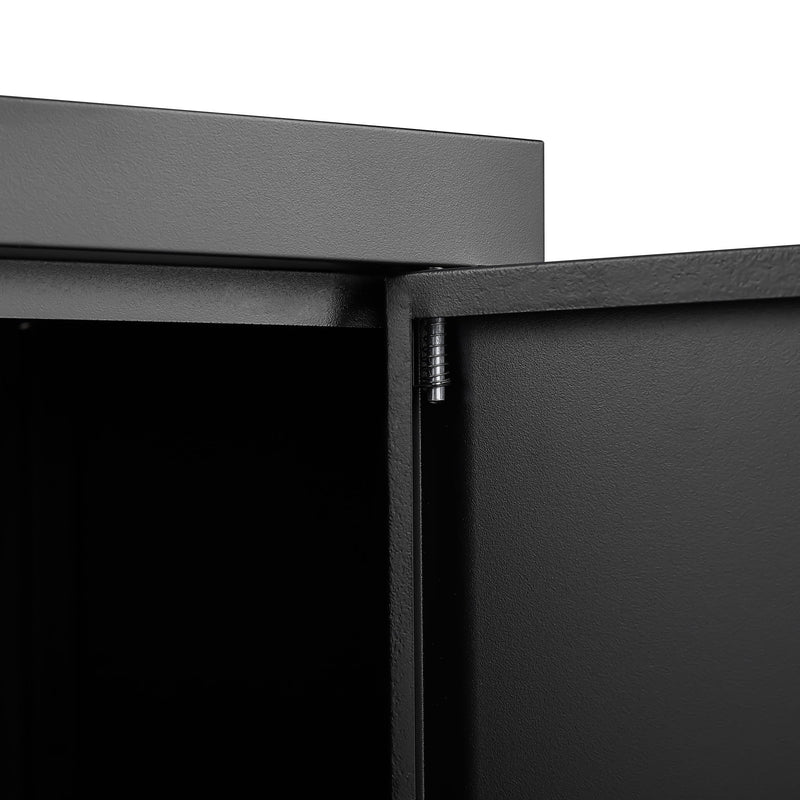 Metal Storage Cabinet With Locking Doors And Adjustable Shelf, Folding Filing Storage Cabinet, Folding Storage Locker Cabinet For Home Office, School, Garage