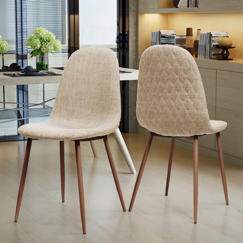 Elegant Dining Chair Set With Fabric