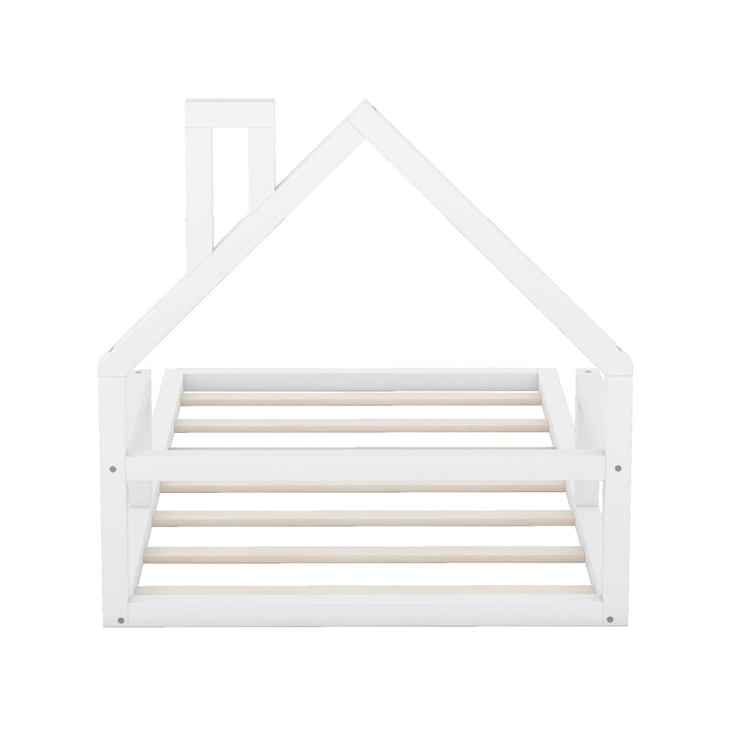 Floor Bed With House Shaped Headboard