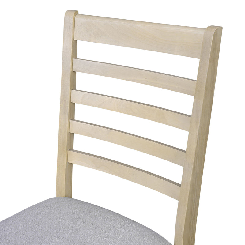 Upholstered Armless Chairs With High Ladder Back