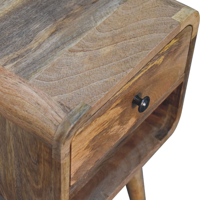 Mini Chestnut Curve Lower Bedside Nifhtstand