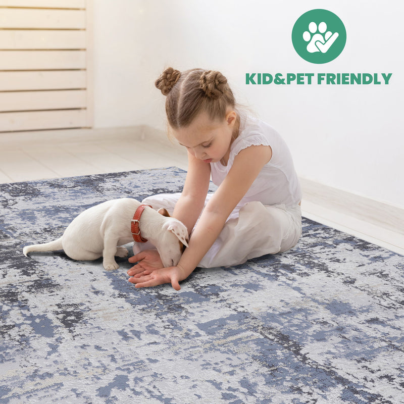 Payas - 8' X 10' Abstract Area Rug - Gray