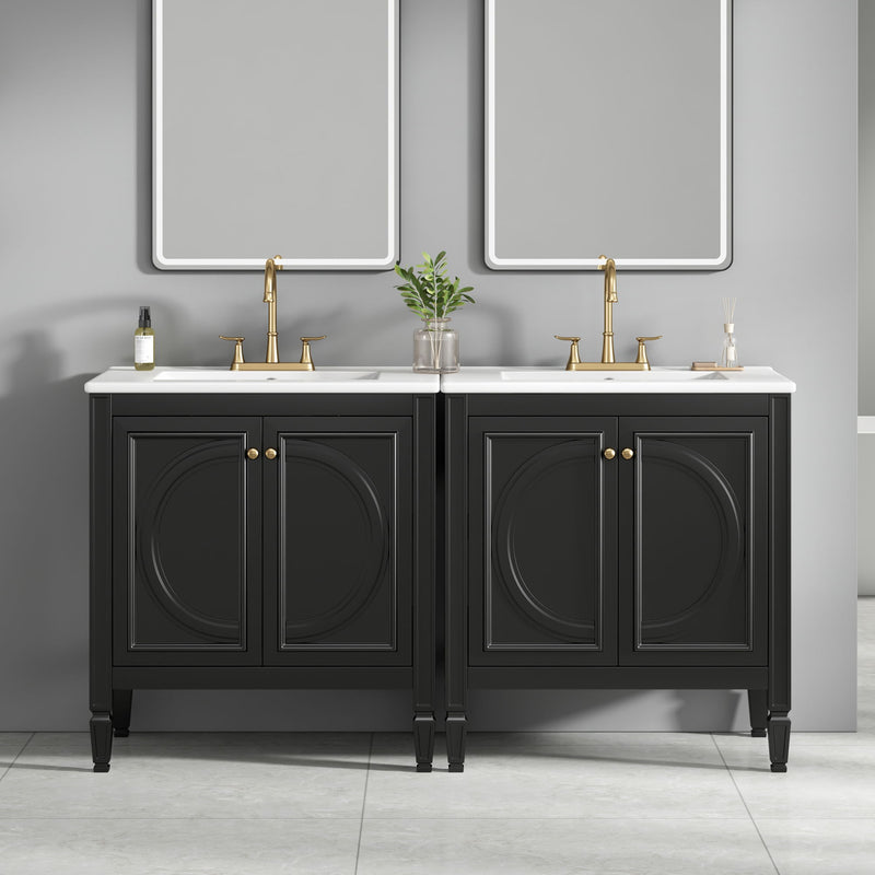 Bathroom Vanity With Sink With 2 Doors And Adjustable Shelf