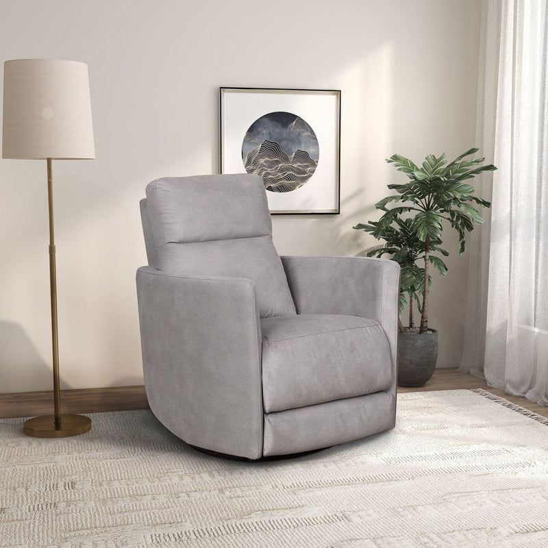 Lawson - Swivel Glider Suede Recliner Chair - Gray