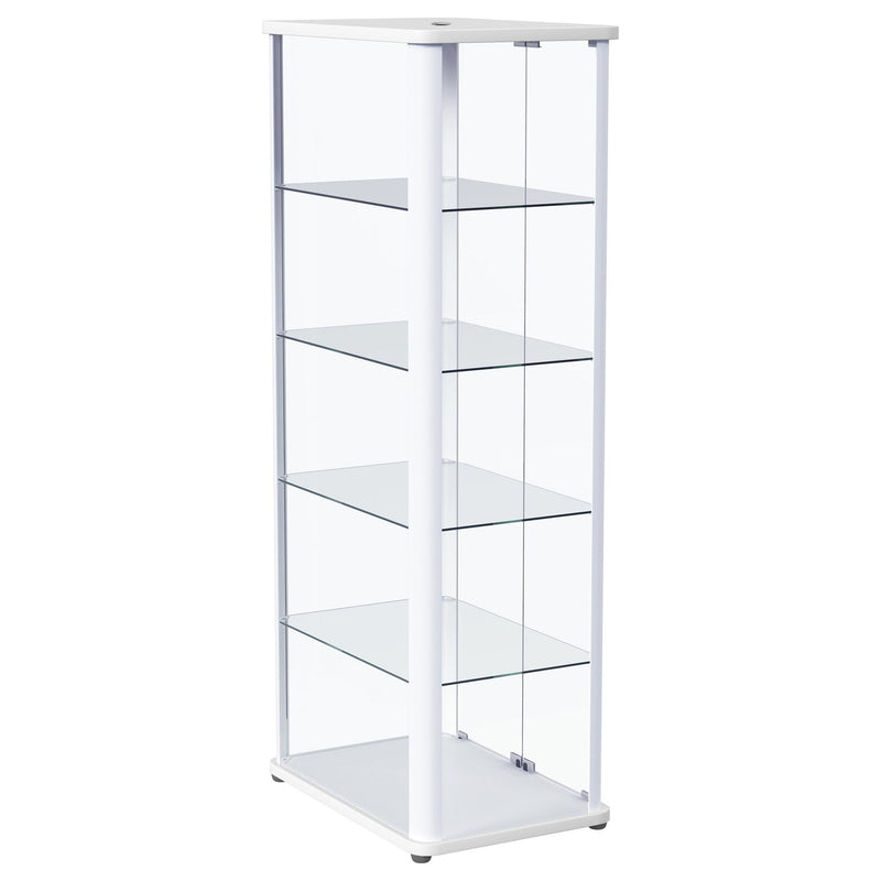 Nevra - 4 Shelf Display LED Curio Cabinet
