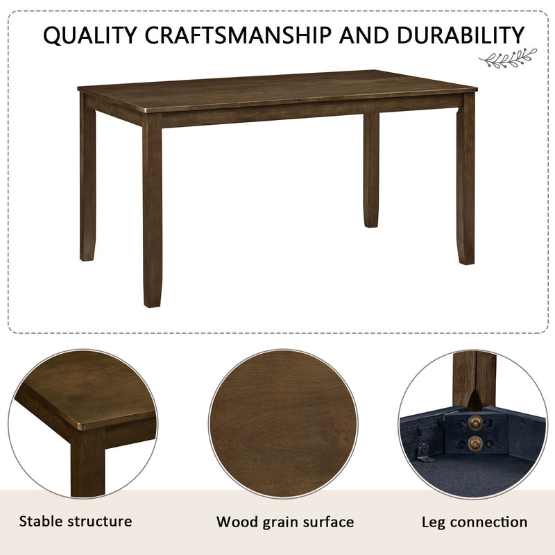 Modern Dining Table Set With Upholstered Chairs
