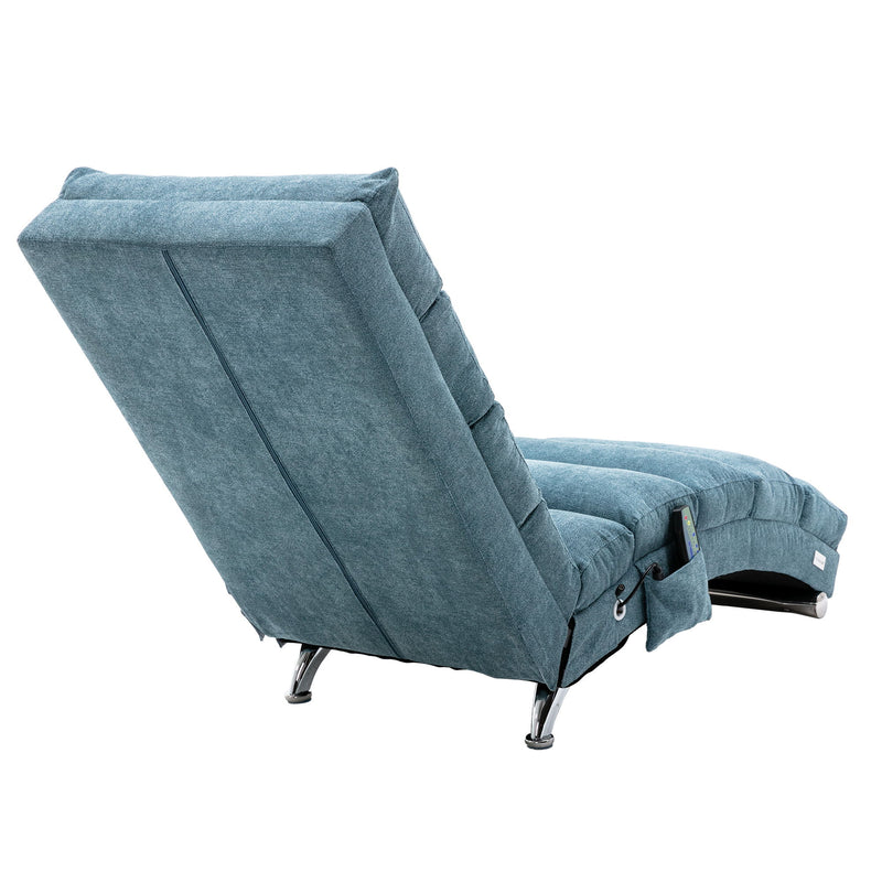 Massage Chaise Lounge Indoor With Remote Control, Ergonomic Electric Massage Lounger