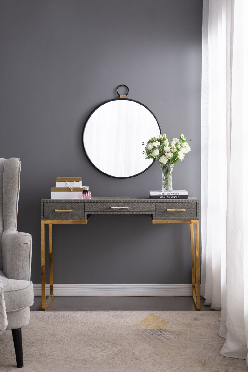 Wall Mirror With Frame, Contemporary Minimalist Accent Mirror For Living Room, Foyer, Entryway, Bedroom - Black