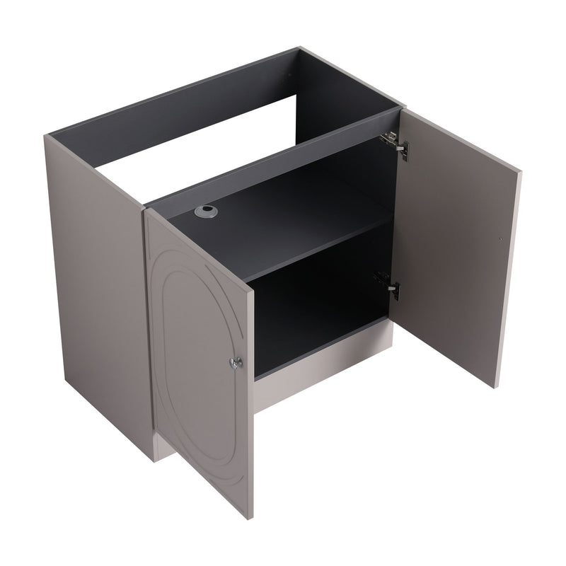 Modern Freestanding Bathroom Vanity With Soft Close Cabinet Doors