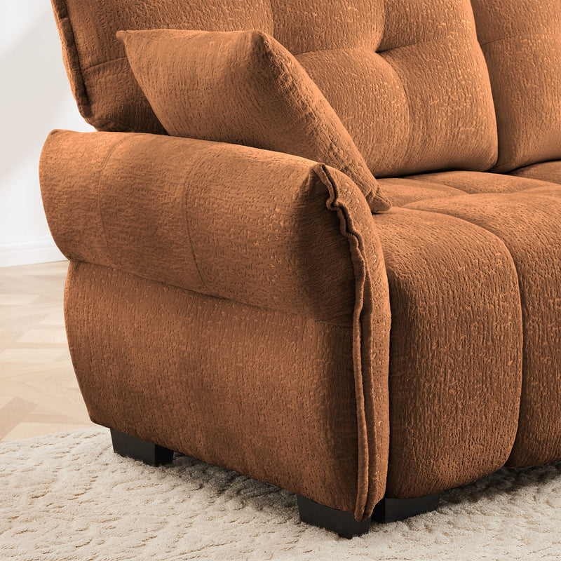 Ergonomic Single Seater Sofa With Ottoman, High Resilience Support Cushions