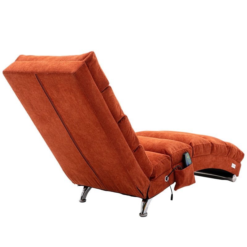 Massage Chaise Lounge Indoor With Remote Control, Ergonomic Electric Massage Lounger