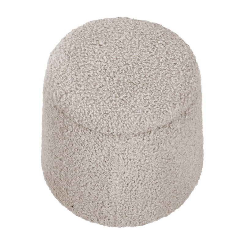 Elegant Round Storage Ottoman Upholstered