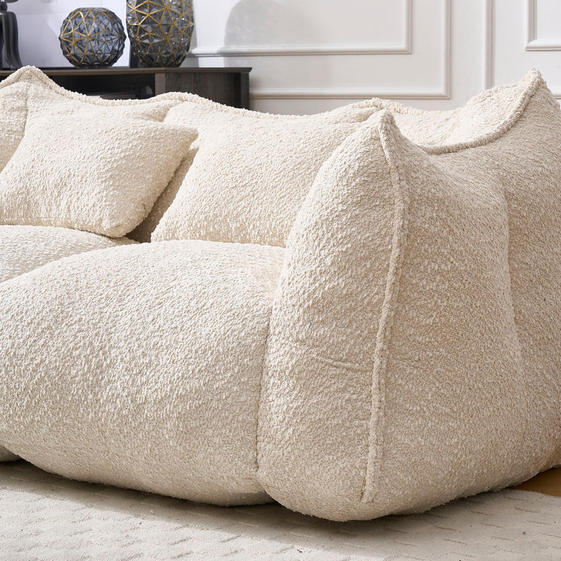 Comfortable Dual Beanbag Chair With High Resilience Foam Core For 2 People