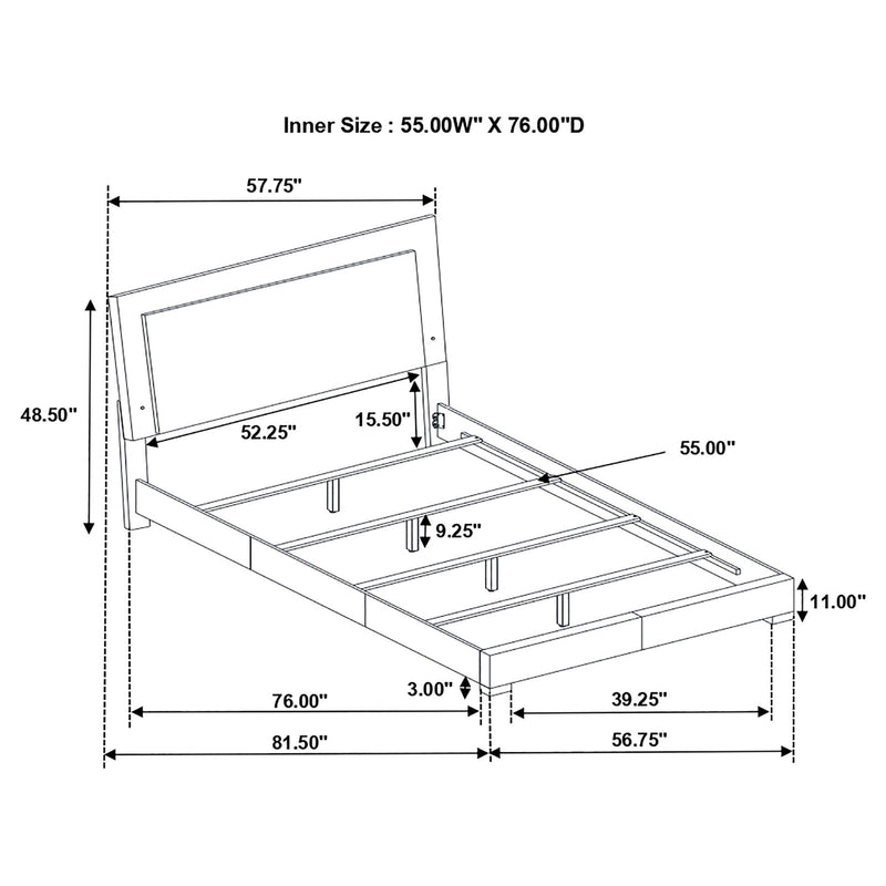 Felicity - LED Panel Bed With Built In Lighting