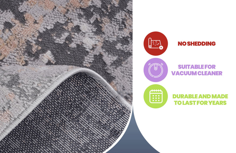 Marfi - 8' X 10' Abstract Area Rug - Gray Multi
