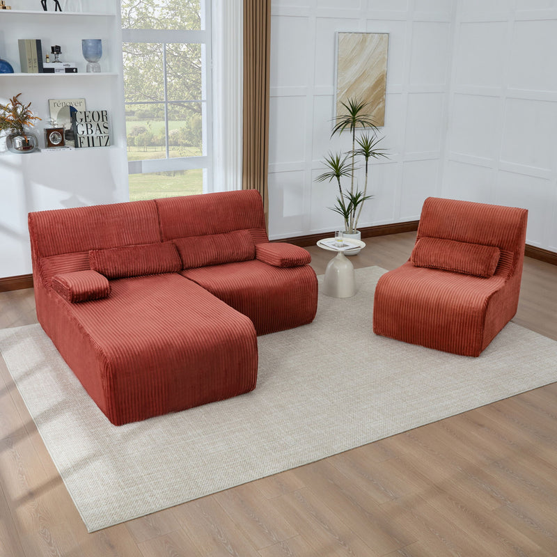 Oversized Sectional Sofa, Living Room Seating With Modular Design
