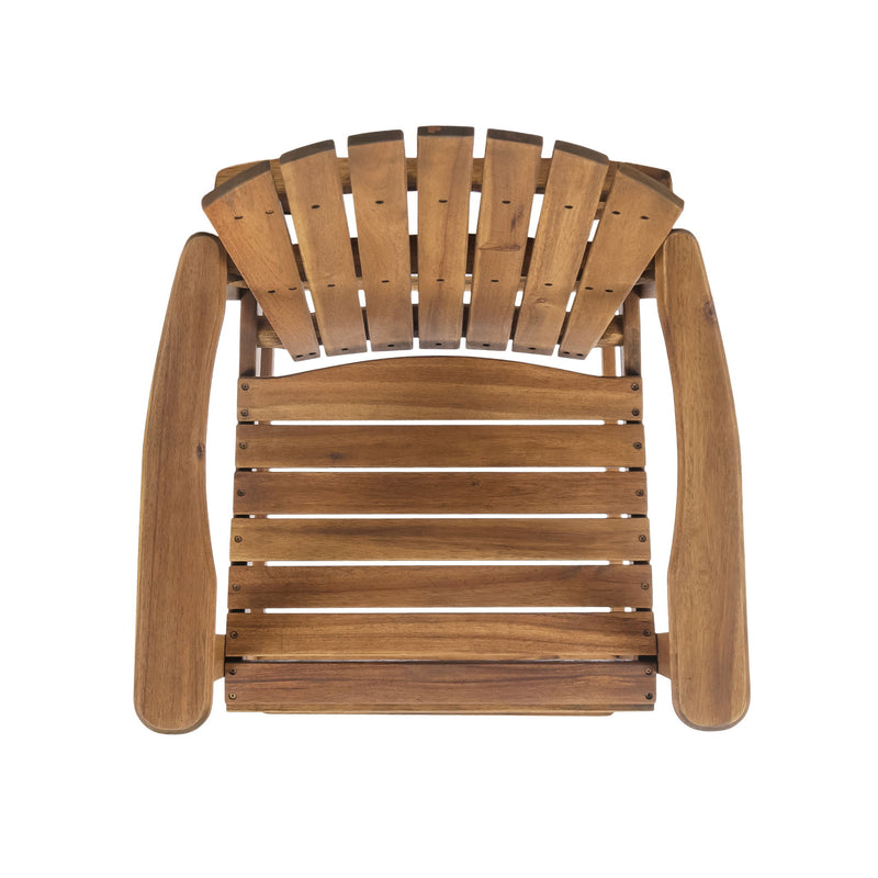 Outdoor Acacia Wood Adirondack Barstools (Set of 2)