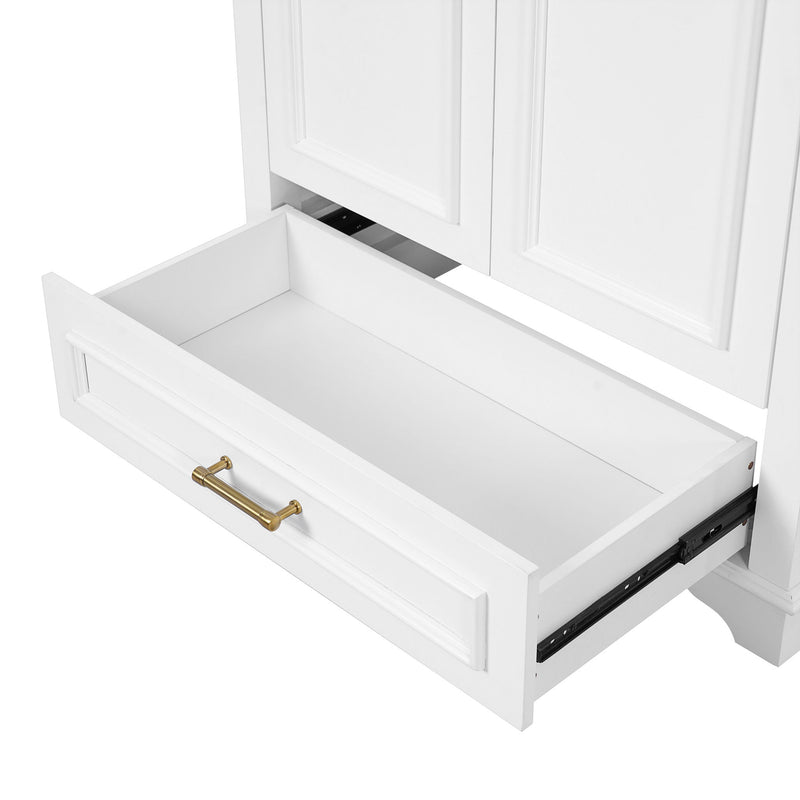 Bathroom Vanity With Sink, Cabinet & 2 Soft Closing Doors & Adjustable Shelf