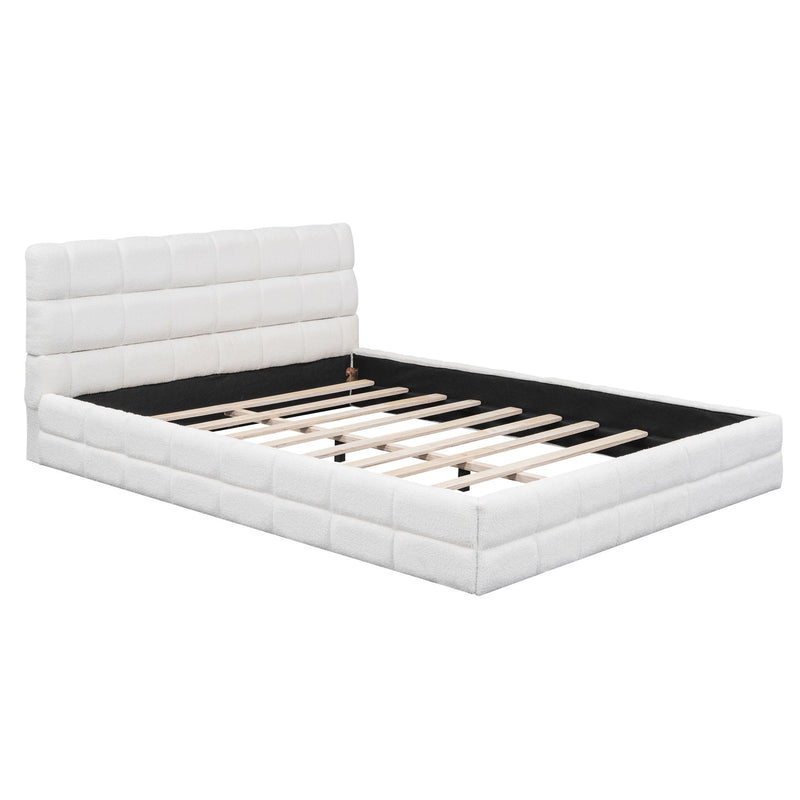 Upholstered Platform Bed With Headboard