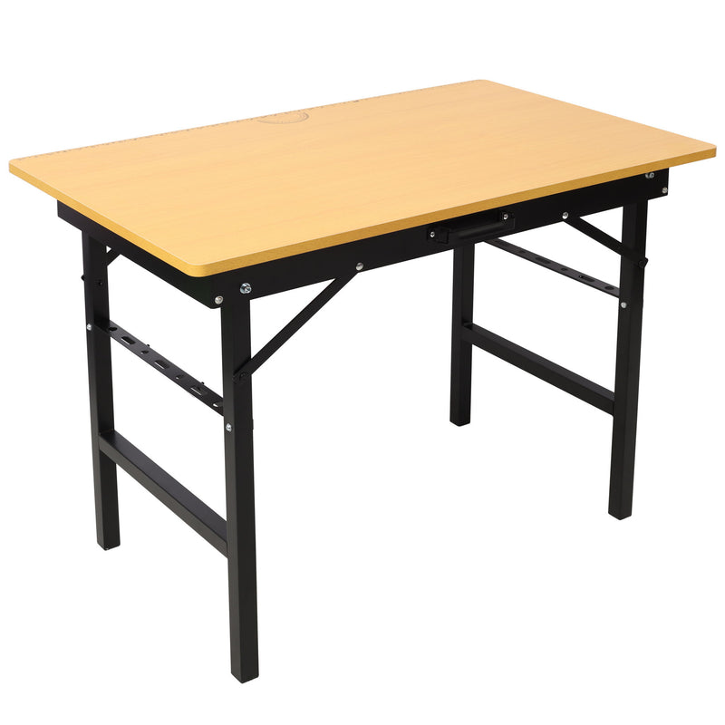 Portable Folding Work Table With Measuring Tape And Angle Finder Steel - Black