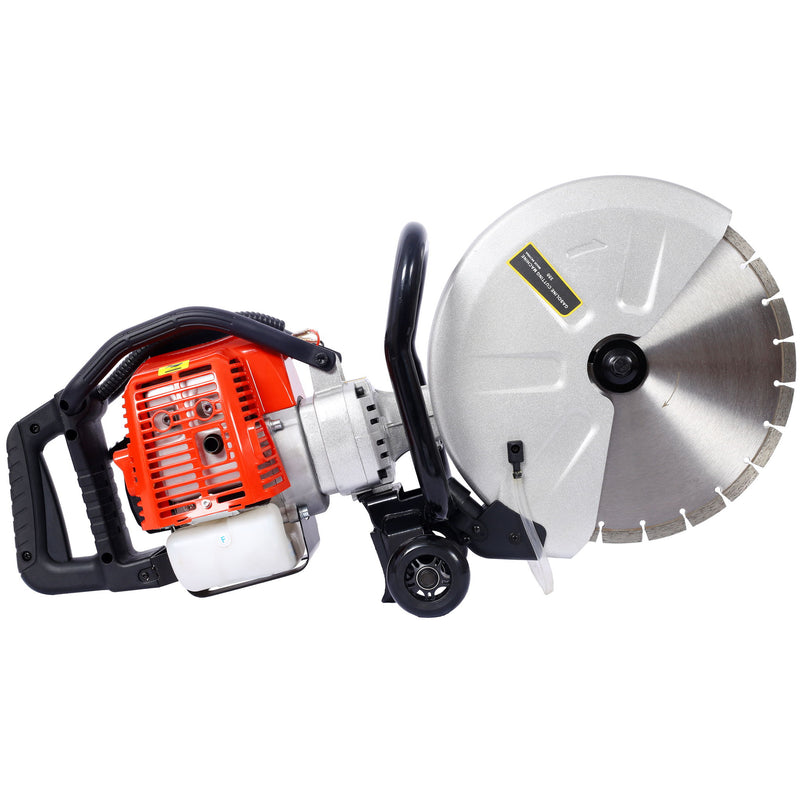 Industrial 52Cc 2 Stroke Gas Powered Concrete Cut Off Saw With Blade Steel - Red