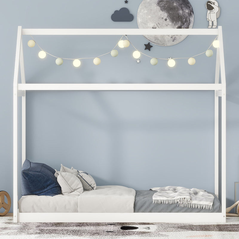 Wooden House Shaped Bed