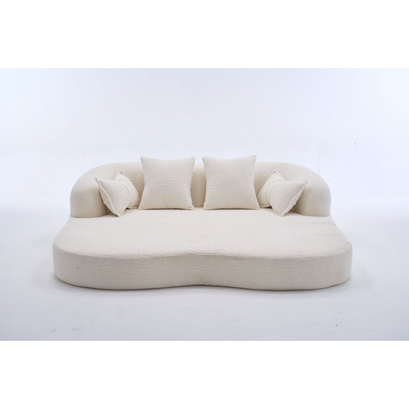 Foldable Sofa Bed, Boneless Couch Convertible Sleeper With 4 Pillows