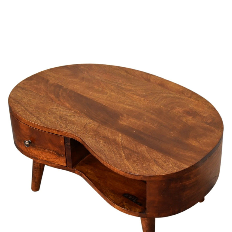Wave Coffee Table With 1 Drawer