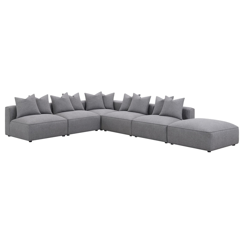 Amherst - Armless Chair With Accent Pillow - Gray
