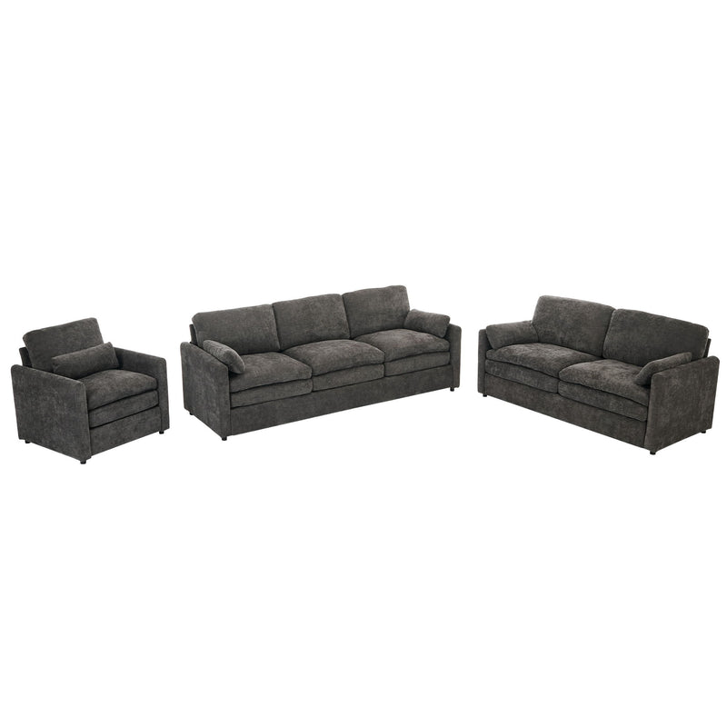 Cozy Upholstered Sofa Set For Living Room